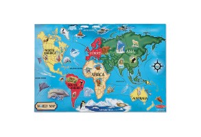 Пъзел Melissa&Doug карта на света 33ч. - 2