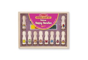 Дървени печати Melissa&Doug щастливи дръжки 12306