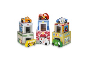 Дървени гаражи с коли Melissa and Doug - 2