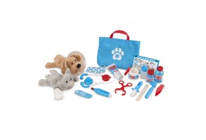 Докторски комплект ветеринарен лекар Melissa and Doug Изследване и лечение 18520 - 2