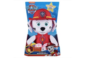 Плюшена играчка Spin Master Paw Patrol със светлина и мелодии, Snuggle Up Marshall