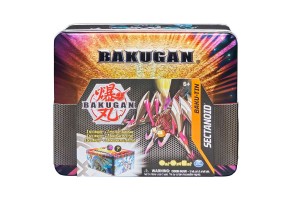 Комплект с топчета в метална кутия за съхранение Spin Master Bakugan Baku-Tin, Sectanoid Premium, с изненада