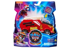Игрален комплект Spin Master Paw Patrol Mighty Pups фигурка с превозно средство, светлини и звуци - Marshall - 5