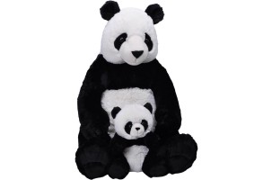 Плюшена играчка Wild Republic Панда мама и бебе 24099 24/60 см.