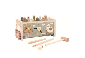 Дървена играчка с ксилофон 2в1 Farm - 4