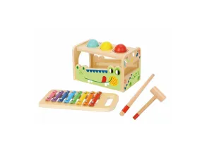 Дървена играчка с ксилофон Crocodile - 2