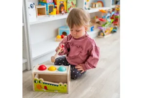 Дървена играчка с ксилофон Crocodile - 3