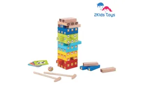 Дървена настолна игра Дженга с животни - 2