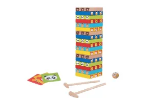Дървена настолна игра Дженга с животни - 4