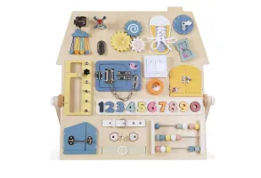 Дървена сензорна дъска/ бизи борд Монтесори Little House - 4