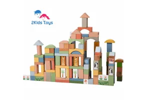 Дървени блокчета за игра, 120 броя