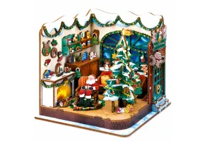 Сглобяем модел Miniature House Puzzle Santas Workshop - 2
