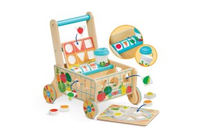 Дървен сортер Melissa and Doug Количка за хранителни стоки 30732