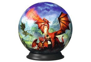 3D Пъзел топка Ravensburger 72 ел. - Мистичен дракон - 3