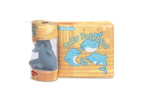 Комплект Melissa and Doug Книжка за баня и играчки делфини