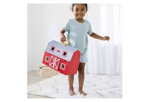 Игрален комплект Melissa and Doug Fold & Go Дървена плевня с животни - 3
