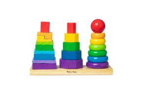 Дървен сортер с геометрични фигури Melissa and Doug, 21части