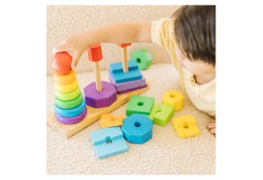 Дървен сортер с геометрични фигури Melissa and Doug, 21части - 4
