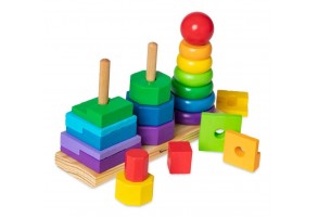 Дървен сортер с геометрични фигури Melissa and Doug, 21части - 5