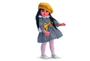 Asi, Кукла Сабрина, с жълта плетена шапка, 40 см