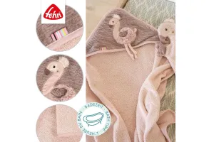 babyFEHN - Хавлия с качулка Фламинго Lazy, Crazy & Pink, 80x80 см - 2
