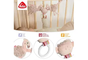 babyFEHN - Играчка за количка Фламинго Lazy, Crazy & Pink, 37 см - 2