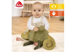babyFEHN - Мека играчка за гушкане XL Хамелеон Lazy, Crazy & Pink, 46 см - 4
