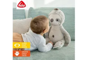 babyFEHN - Мека играчка за гушкане XL Ленивец Lazy, Crazy & Pink, 46 см - 4