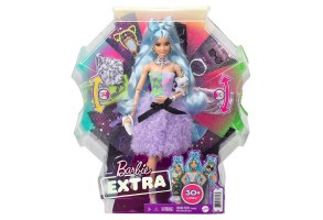 Кукла Mattel Barbie Extra Blue Hair Deluxe с домашен любимец и аксесоари, над 30 визии