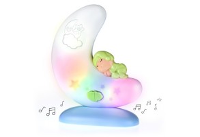Бебешка музикална лампа с Bluetooth Луна Kaichi Raya Toys, Син - 2