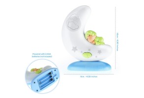 Бебешка музикална лампа с Bluetooth Луна Kaichi Raya Toys, Син - 3