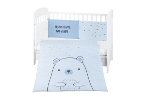 Бебешки спален комплект 2 части EU style 70/140 Bear with me Blue