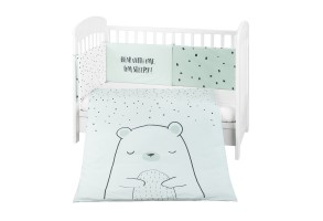 Бебешки спален комплект 2 части EU style 70/140 Bear with me Mint - 2