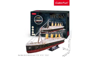CubicFun Пъзел 3D Кораб Titanic 266ч. LED inside - 4