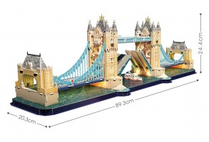 3D Пъзел Tower Bridge - Отварящ се с LED светлини - 2