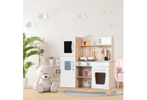 Детска дървена кухня със звук и светлина, Costway - 2