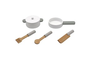 Детска Дървена Кухня за Игра с Аксесоари - Розова - 4