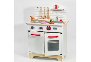 Детска дървена кухня за игра с аксесоари - 2