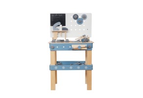 Детска дървена даботилница с инструменти, GINGER HOME, Синя, 46х26х67cm