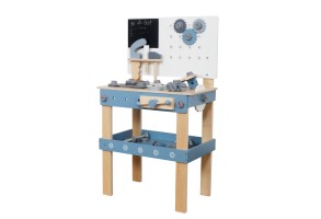 Детска дървена даботилница с инструменти, GINGER HOME, Синя, 46х26х67cm - 2