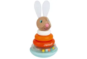 Детска играчка Janod - Зайче низанка и неваляшка