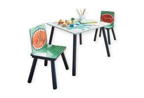 Детска Маса със Столчета GINGER HOME за Рисуване, Игра, Хранене, Дървена, DINOSAUR - 4