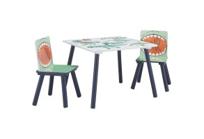 Детска Маса със Столчета GINGER HOME за Рисуване, Игра, Хранене, Дървена, DINOSAUR - 5