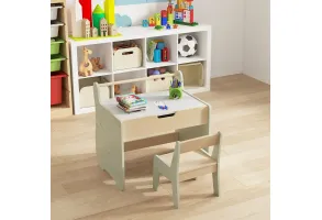 Детска масичка за рисуване 2в1, Costway - 2