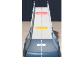 Детска пързалка Police blue car с баскетболен кош - 4