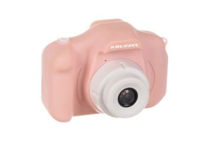 Детска розова цифрова Full HD камера с + 32GB карта памет и вградени игри и селфи камера - Kruzzel - 5