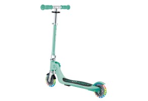 Детска сгъваема тротинетка с две светещи колела Globber Flow Foldable Junior Lights - ментова - 3