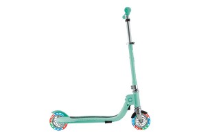 Детска сгъваема тротинетка с две светещи колела Globber Flow Foldable Junior Lights - ментова - 4