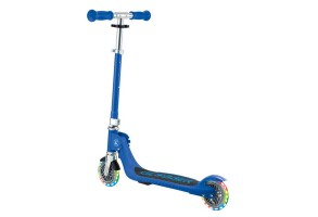 Детска сгъваема тротинетка с две светещи колела Globber Flow Foldable Junior Lights - синя - 3