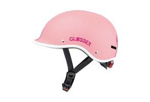 Детска светеща каска Globber Master XS/S (47-51см), пастелно розова